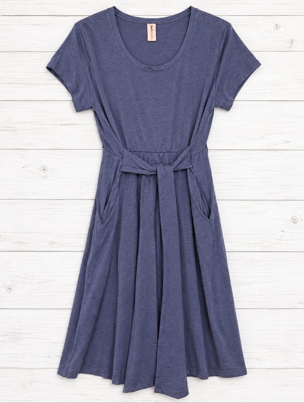 Smash + Tess Tie-Waist Dress with Pockets - Indigo Blue
